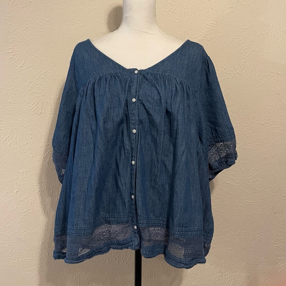 Old Navy chambray blouse women’s plus size 4X